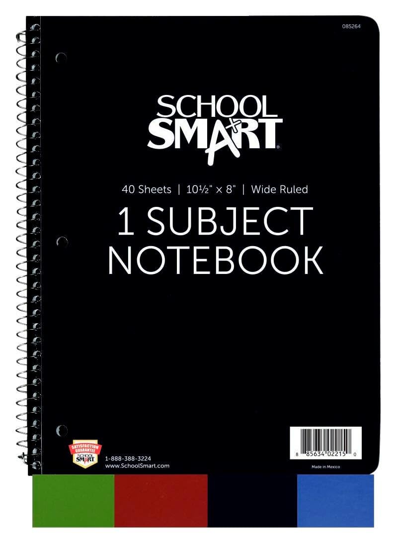 ビジネス・経済 SPIRAL BOOK Amazon.com: School Smart Spiral Non-Perforated 1 Subject